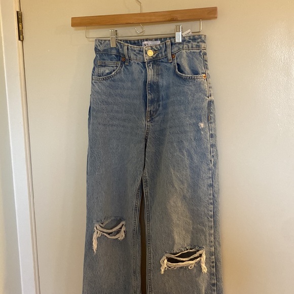 HIGH RISE WIDE LEG FULL LENGTH JEANS (TRENDING) - Picture 5 of 6